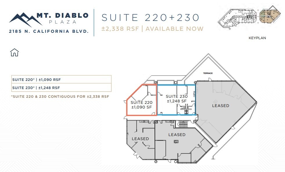 2185 N California Blvd, Walnut Creek, CA à louer Plan d’étage– Image 1 sur 1