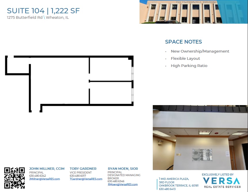 1275 E Butterfield Rd, Wheaton, IL à louer Plan d’étage– Image 1 sur 1