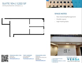 1275 E Butterfield Rd, Wheaton, IL à louer Plan d’étage– Image 1 sur 1
