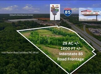 Plus de détails pour 1140 Peeler Rd, Salisbury, NC - Terrain à vendre