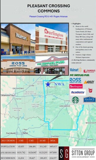 Plus de détails pour 4315 Pleasant Crossing Blvd, Rogers, AR - Local commercial à louer