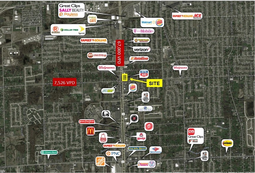 9115-9155 Telegraph Rd, Taylor, MI à louer - Aérien – Image 3 sur 10