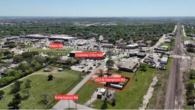 203 N Hampton Rd, Crowley, TX - Vue aérienne vue de carte