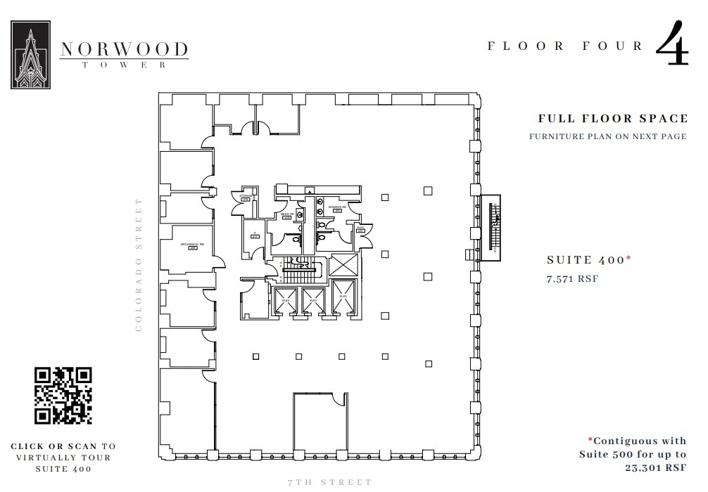 114 W 7th St, Austin, TX à louer Plan d’étage– Image 1 sur 2