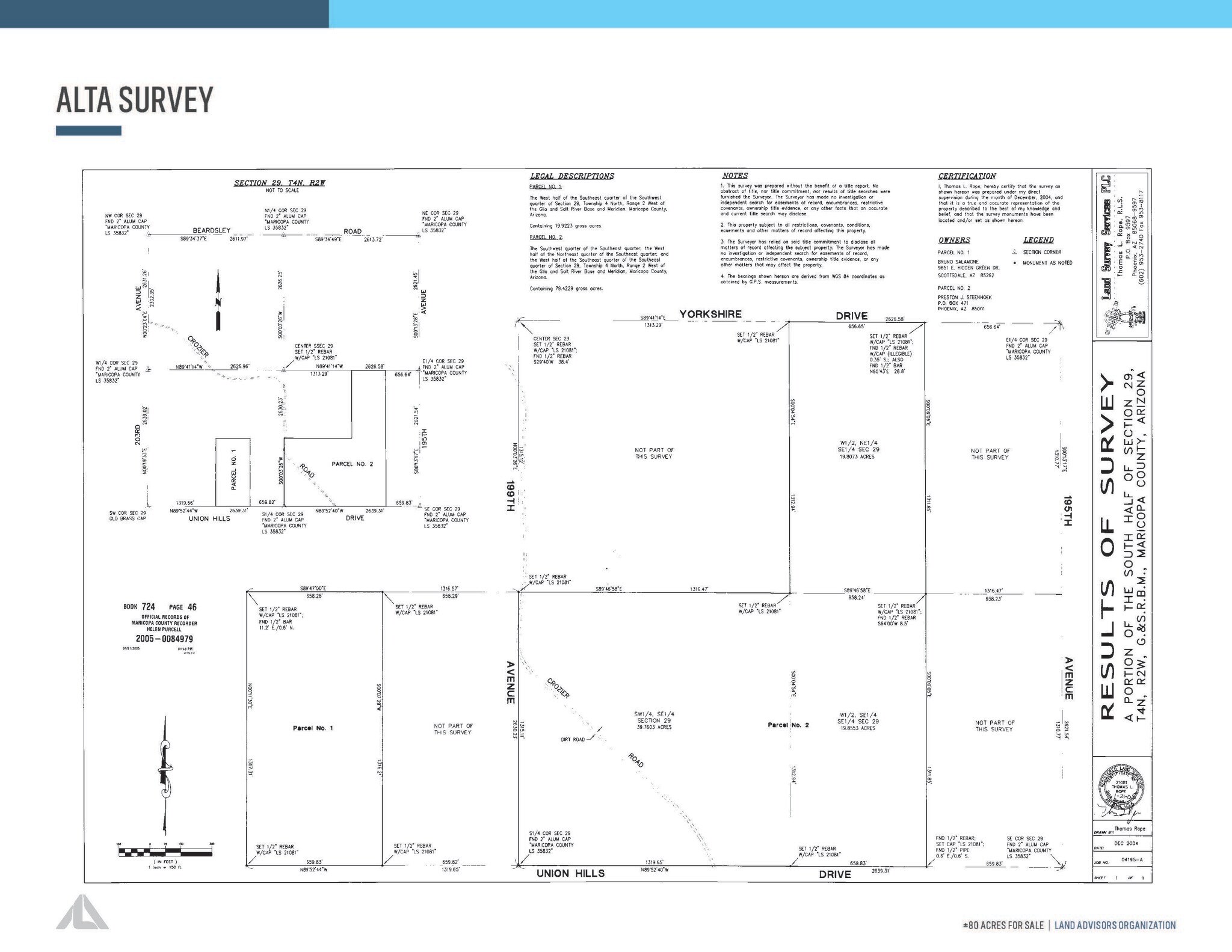 NEC 199th Avenue & Union Hills Drive, Surprise, AZ à vendre Plan cadastral– Image 1 sur 3