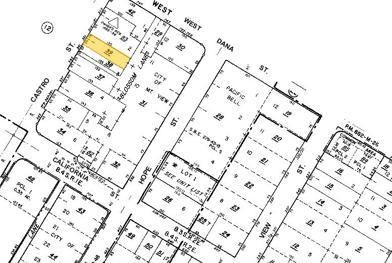 329-331 Castro St, Mountain View, CA à louer - Plan cadastral – Image 2 sur 5