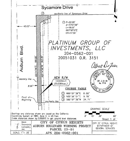 7628 Auburn Blvd, Citrus Heights, CA à vendre - Plan cadastral – Image 3 sur 3