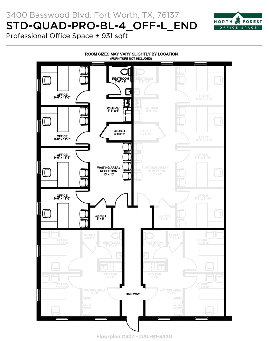 3400-3420 Basswood Blvd, Fort Worth, TX à louer Plan d’étage– Image 1 sur 1