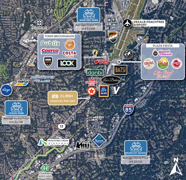 3878 Buford Hwy, Atlanta, GA à vendre - Aérien – Image 2 sur 3