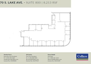 70 S Lake Ave, Pasadena, CA à louer Plan d’étage– Image 1 sur 1