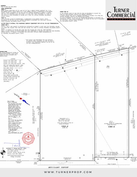 3310 Williams Dr, Georgetown, TX à vendre - Plan cadastral – Image 2 sur 2