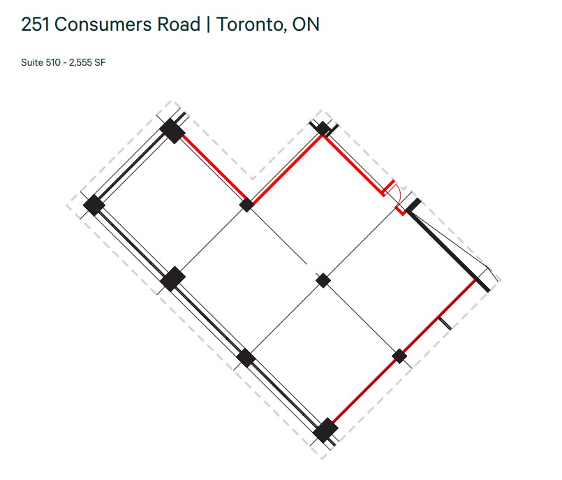 245 Consumers Rd, Toronto, ON à louer Plan d’étage– Image 1 sur 1