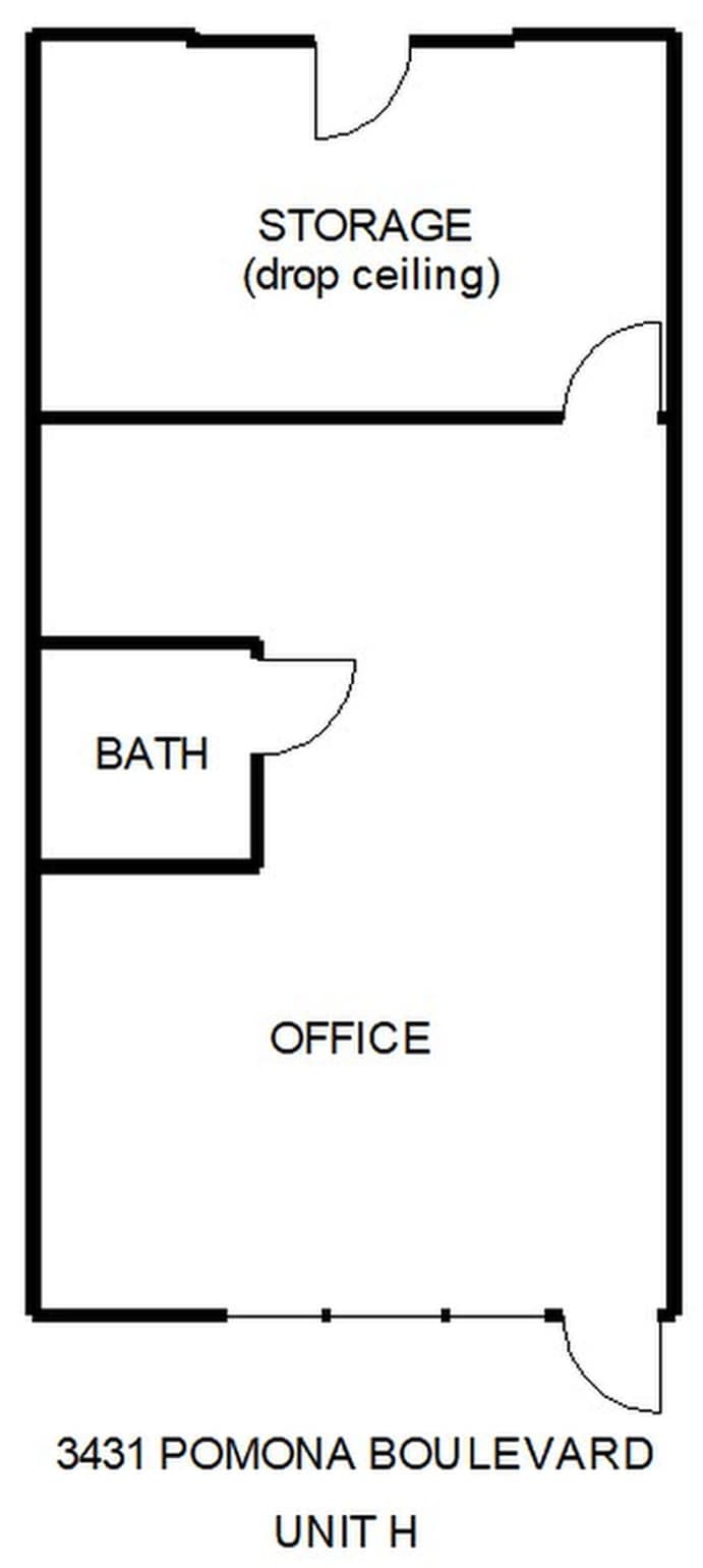 3423-3431 Pomona Blvd, Pomona, CA à louer Plan d’étage– Image 1 sur 1