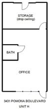3423-3431 Pomona Blvd, Pomona, CA à louer Plan d’étage– Image 1 sur 1