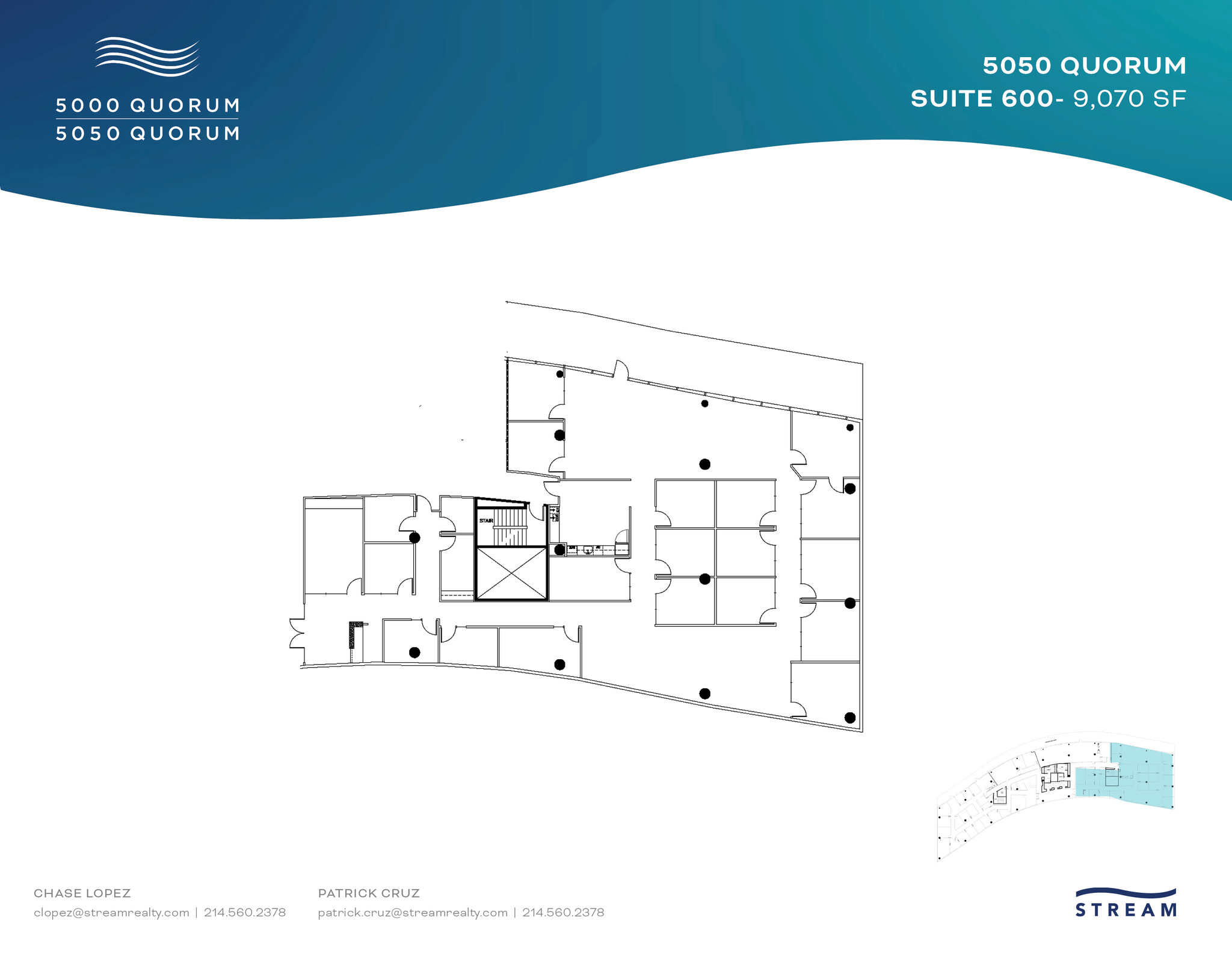 5050 Quorum Dr, Dallas, TX à louer Plan d’étage– Image 1 sur 2