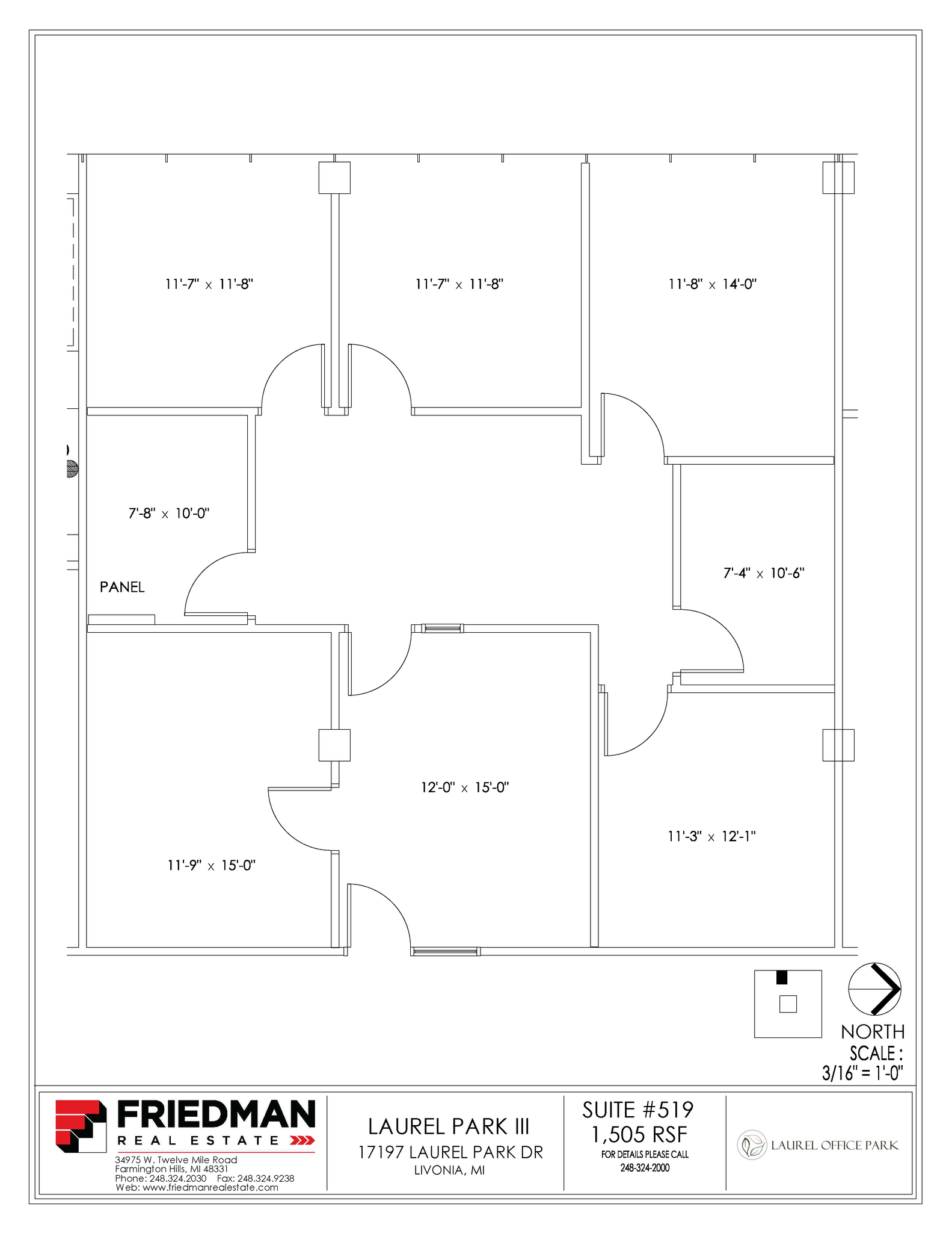 17197 N Laurel Park Dr, Livonia, MI à louer Plan d’étage– Image 1 sur 3