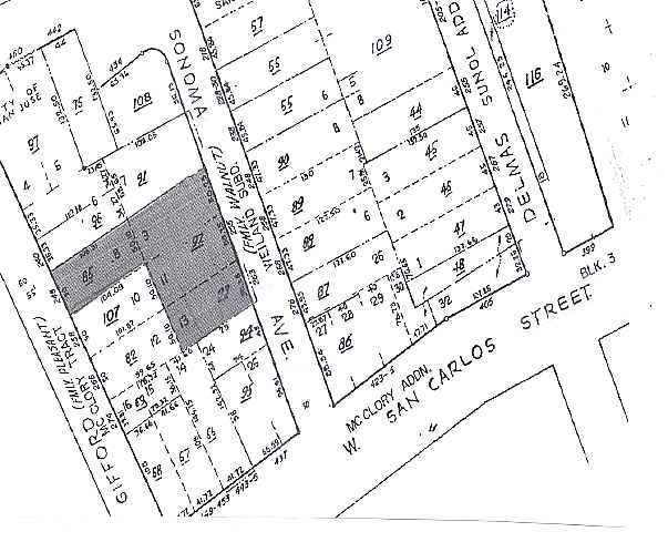 255-263 Sonoma St, San Jose, CA à louer - Plan cadastral – Image 2 sur 4