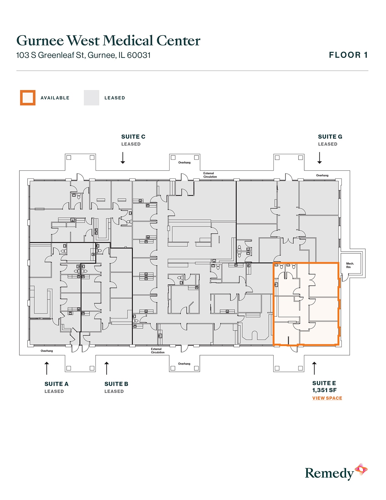 3 S Greenleaf Ave, Gurnee, IL à louer Plan d’étage– Image 1 sur 1