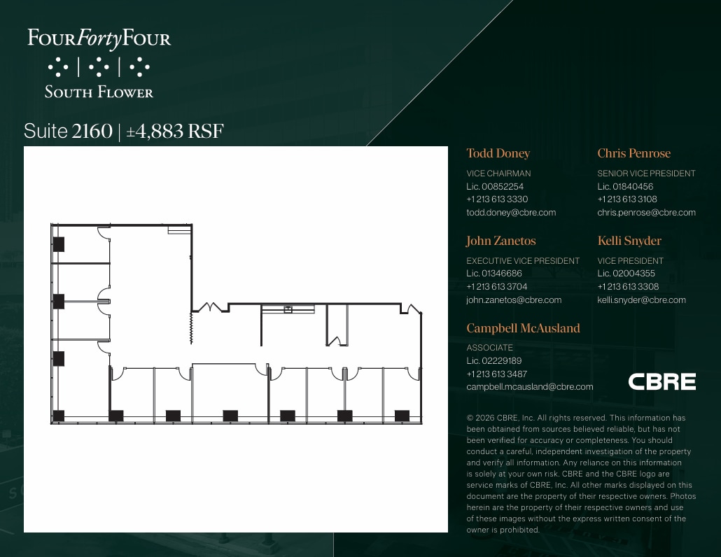 444 S Flower St, Los Angeles, CA à louer Plan d’étage– Image 1 sur 1
