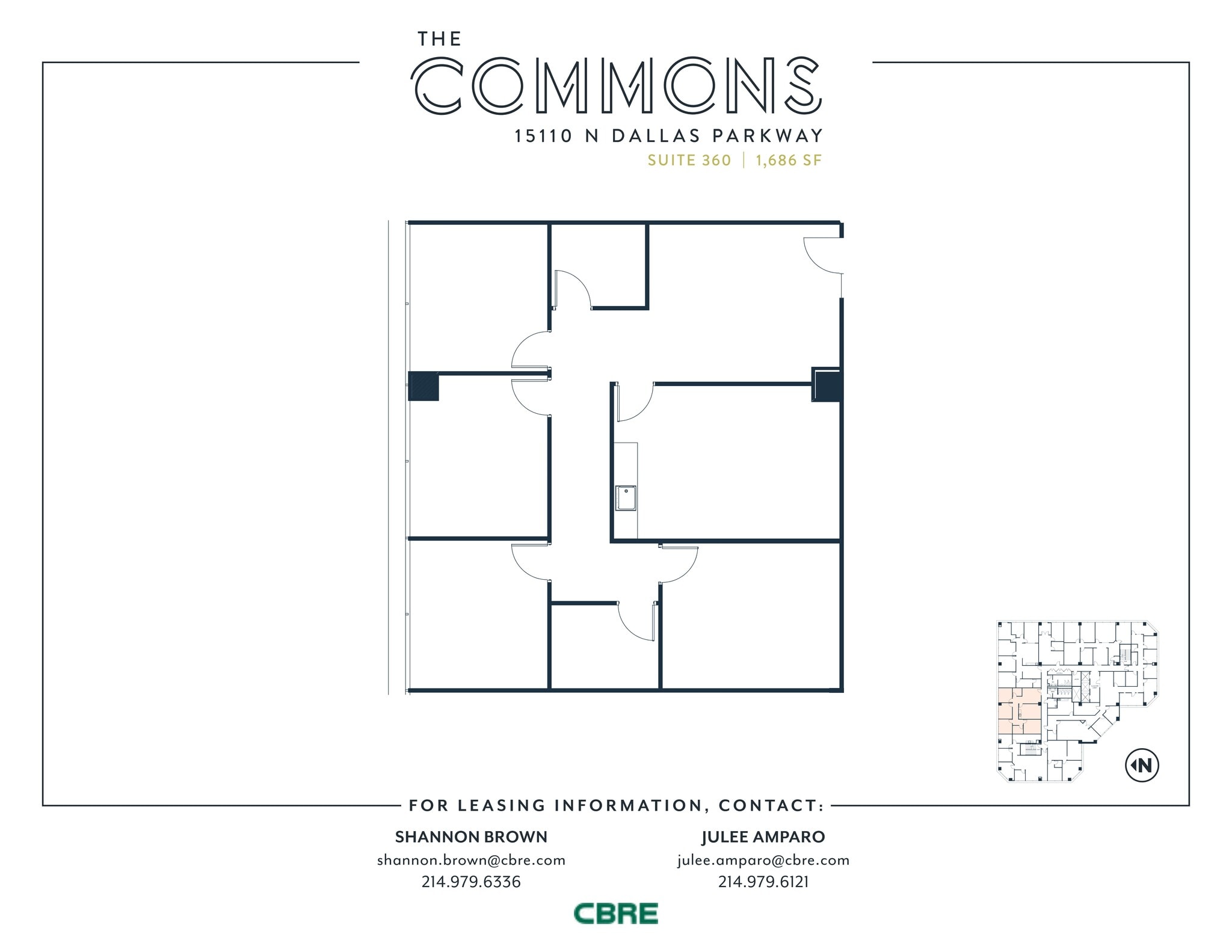 15110 N Dallas Pky, Dallas, TX à vendre Plan d’étage– Image 1 sur 1