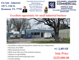 Plus de détails pour 145 N 13th St, Beaumont, TX - Industriel/Logistique à vendre