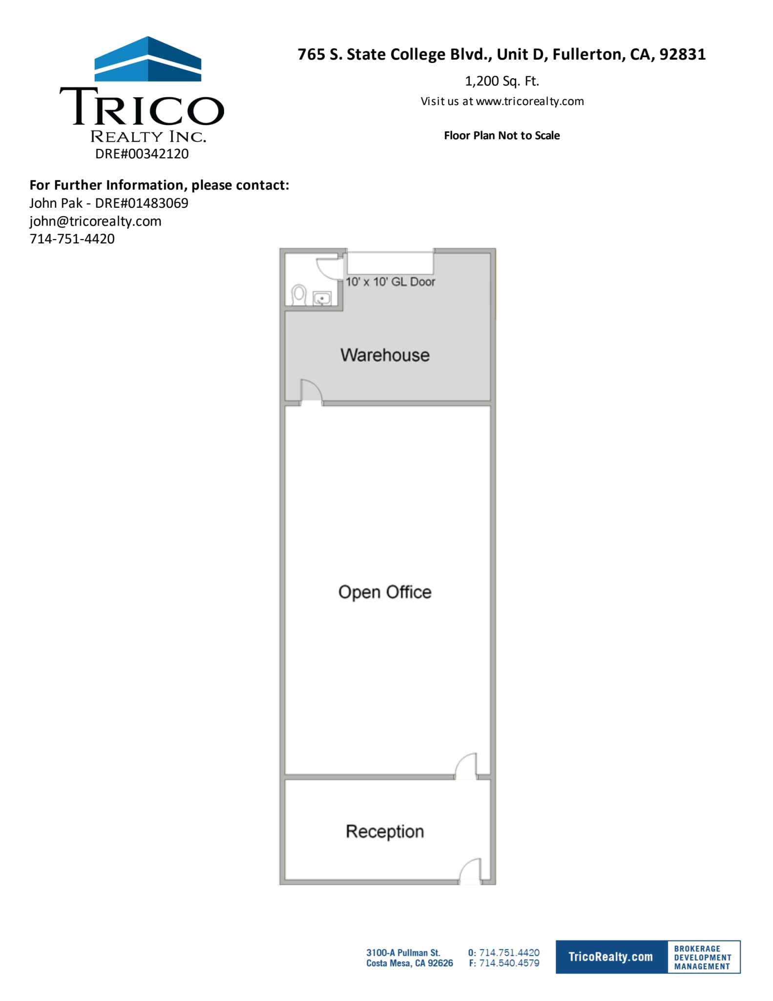 667-759 S State College Blvd, Fullerton, CA à louer Plan d’étage– Image 1 sur 1