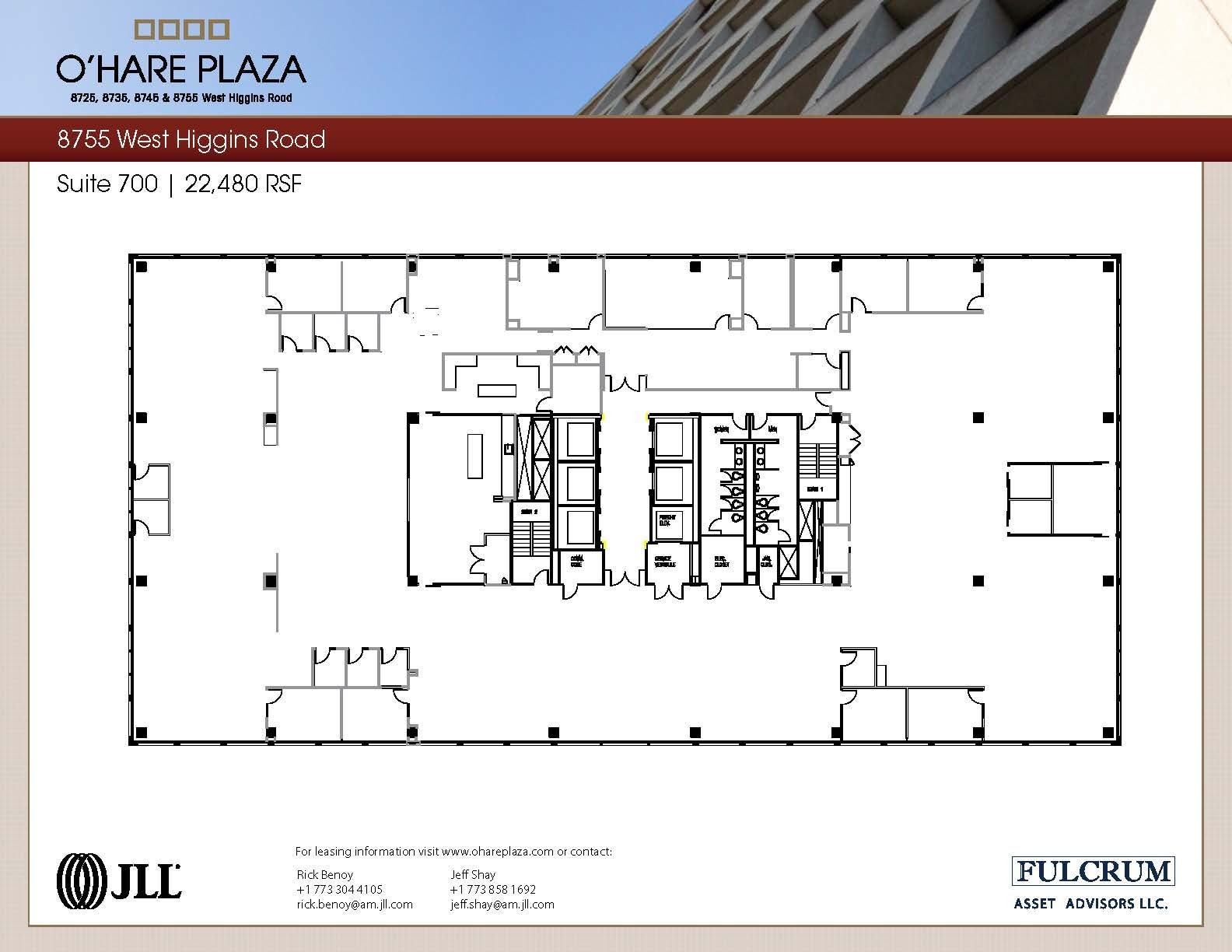 8725 W Higgins Rd, Chicago, IL à louer Plan d’étage– Image 1 sur 1
