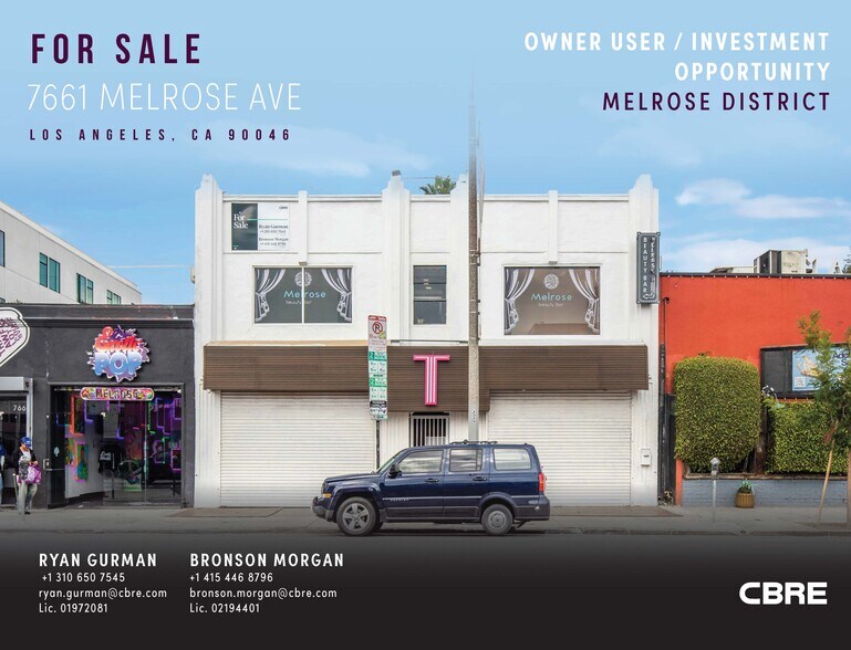 7661-7663 Melrose Ave, Los Angeles, CA à vendre - Photo principale – Image 1 sur 11