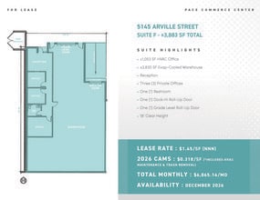 5140 Rogers St, Las Vegas, NV à louer Plan d’étage– Image 1 sur 1