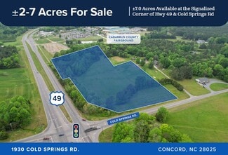 Plus de détails pour 1930 Cold Springs Rd, Concord, NC - Terrain à vendre