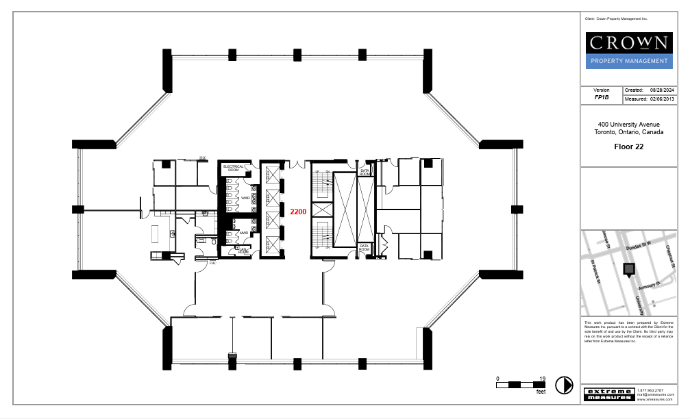 400 University Ave, Toronto, ON à louer Plan d’étage– Image 1 sur 1
