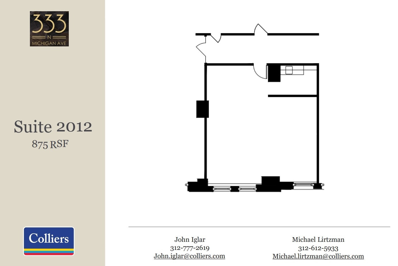 333 N Michigan Ave, Chicago, IL à louer Plan d’étage– Image 1 sur 1