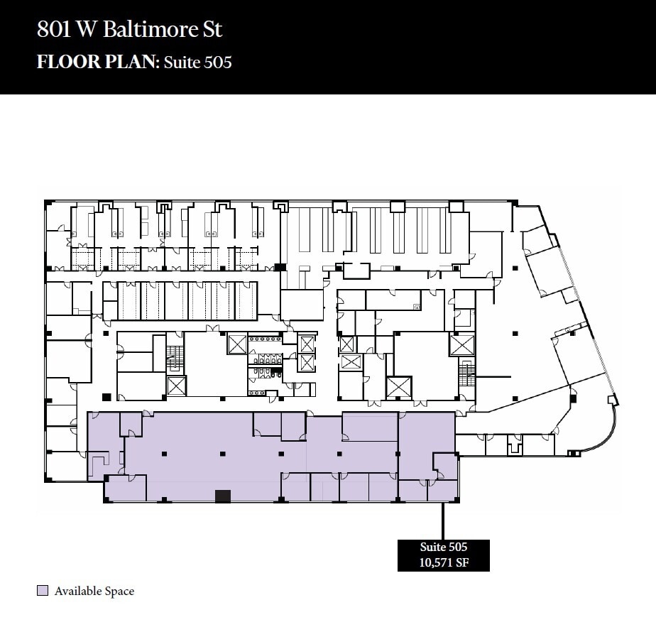 800 W Baltimore St, Baltimore, MD à louer Plan d’étage– Image 1 sur 1
