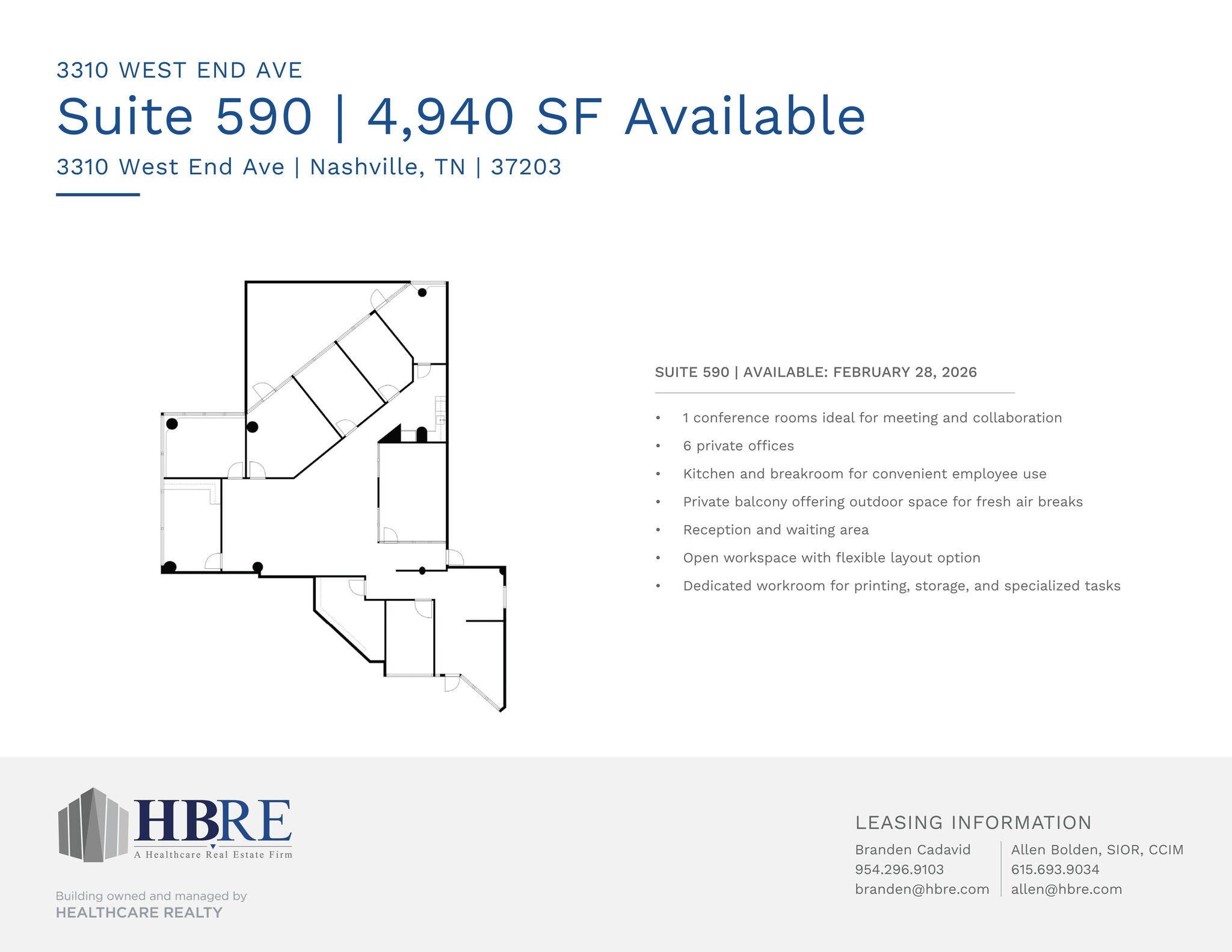 3310 West End Ave, Nashville, TN à louer Plan de site– Image 1 sur 1