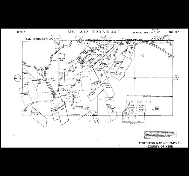 1 Butte Rd, Johannesburg, CA à vendre - Plan cadastral – Image 2 sur 2