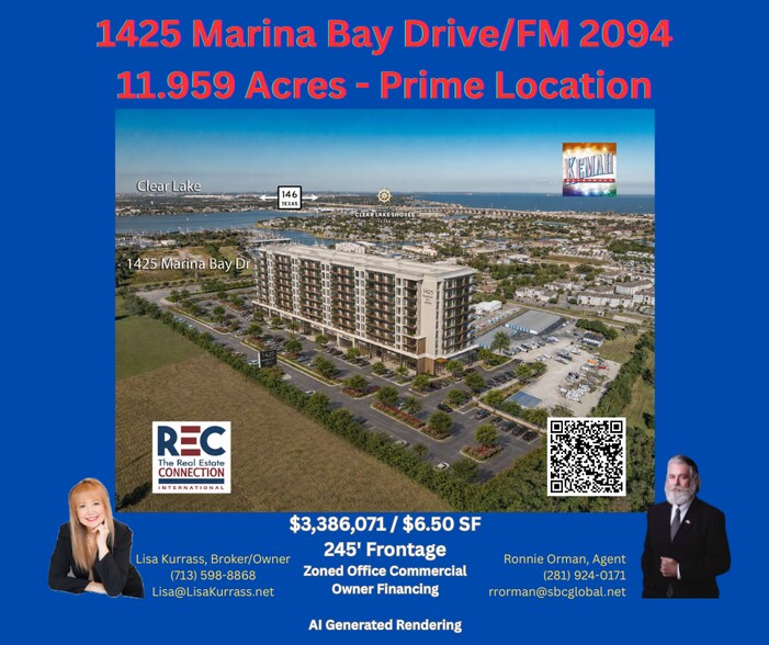 1425 Marina Bay Dr, League City, TX à vendre - Aérien – Image 3 sur 7