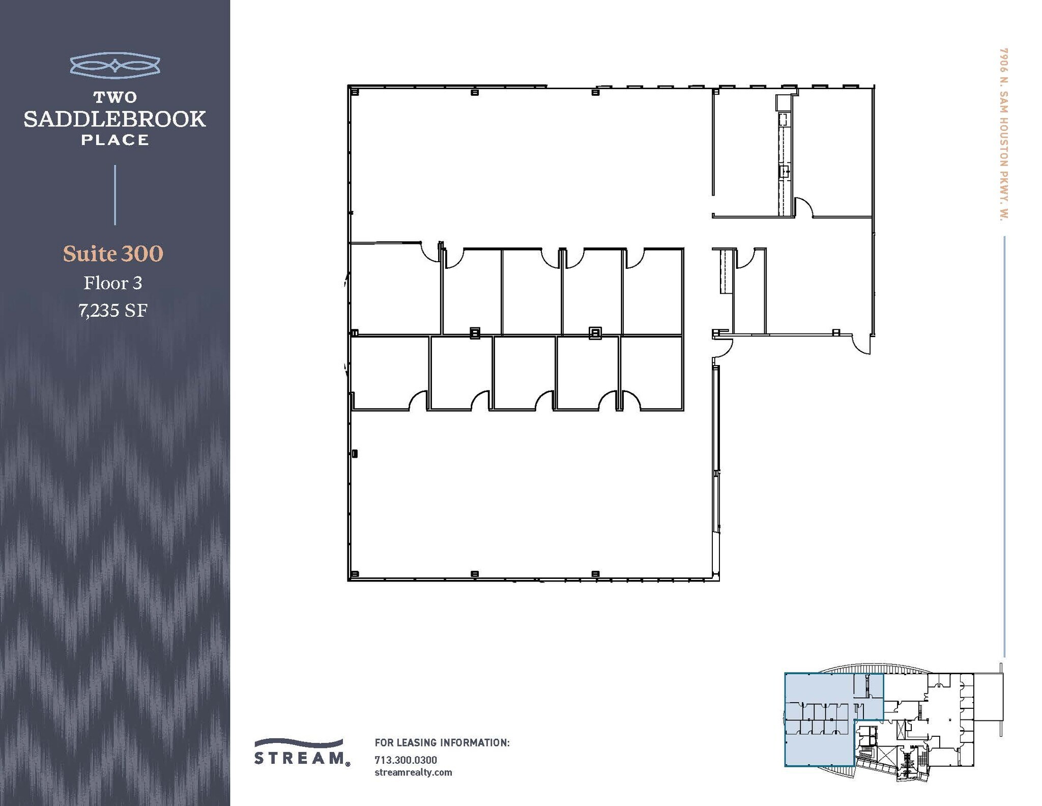 7906 N Sam Houston Pky W, Houston, TX à louer Plan d’étage– Image 1 sur 1