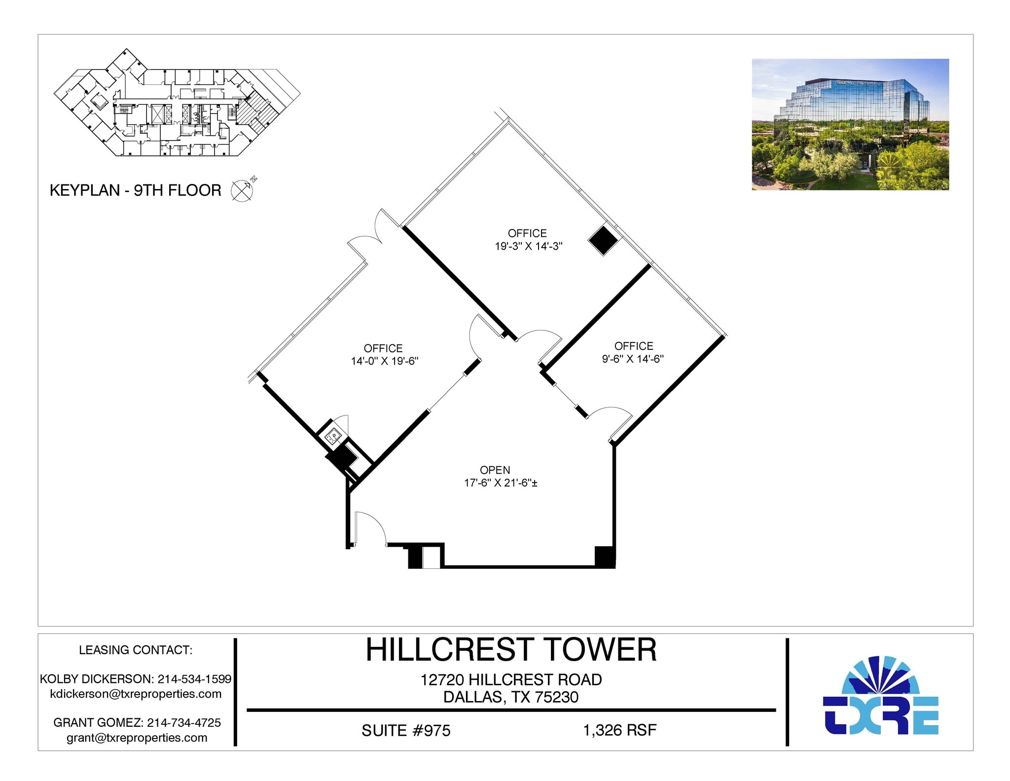 12720 Hillcrest Rd, Dallas, TX à louer Plan d’étage– Image 1 sur 1