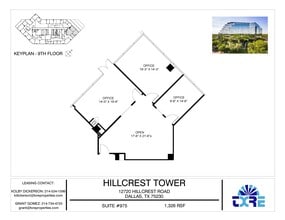12720 Hillcrest Rd, Dallas, TX à louer Plan d’étage– Image 1 sur 1