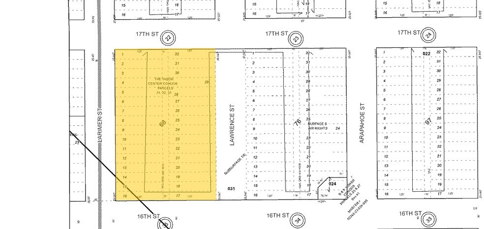 1201 17th St, Denver, CO à louer - Plan cadastral – Image 2 sur 7