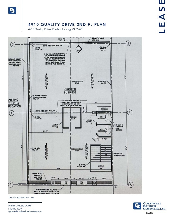 4900-4910 Quality Dr, Fredericksburg, VA à louer Plan d’étage– Image 1 sur 1