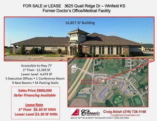 Plus de détails pour 3625 Quail Ridge dr, Winfield, KS - Bureau/Médical à louer