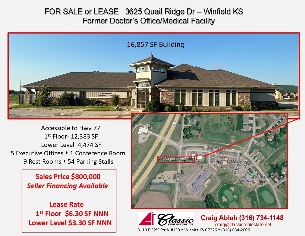 3625 Quail Ridge dr, Winfield, KS à louer Photo de l’immeuble– Image 1 sur 7