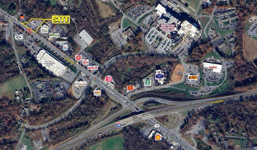 2107 S Sterling St, Morganton, NC à louer - Aérien – Image 2 sur 3