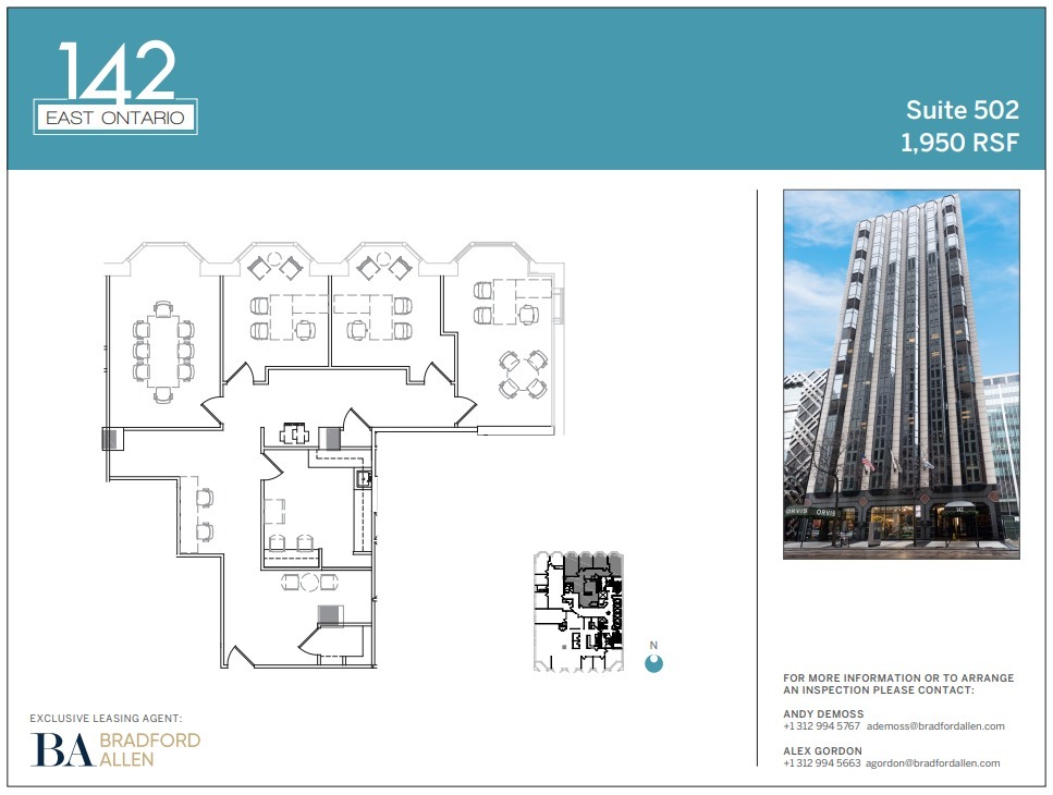 142 E Ontario St, Chicago, IL à louer Plan d’étage– Image 1 sur 3