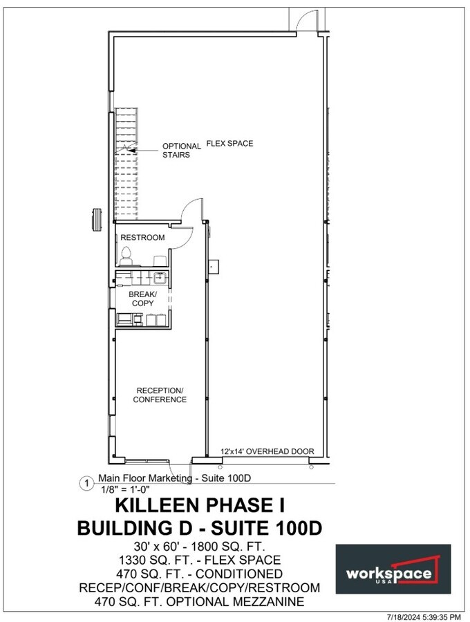 704 Progress Dr, Killeen, TX 76543 - Lot 100D -  - Plan d’étage - Image 1 of 2