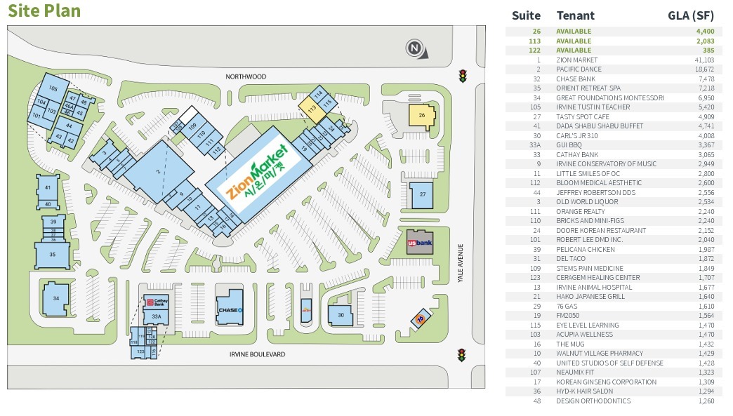 4762-4960 Irvine Blvd, Irvine, CA à louer Plan de site– Image 1 sur 1