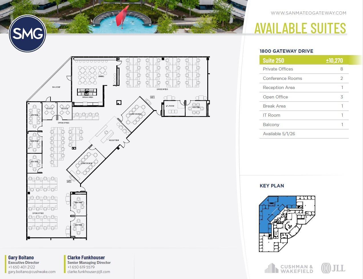 1800 Gateway Dr, San Mateo, CA à louer Plan d’étage– Image 1 sur 1