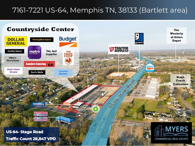 7161-7221 Highway 64, Memphis, TN à louer - Aérien – Image 2 sur 7