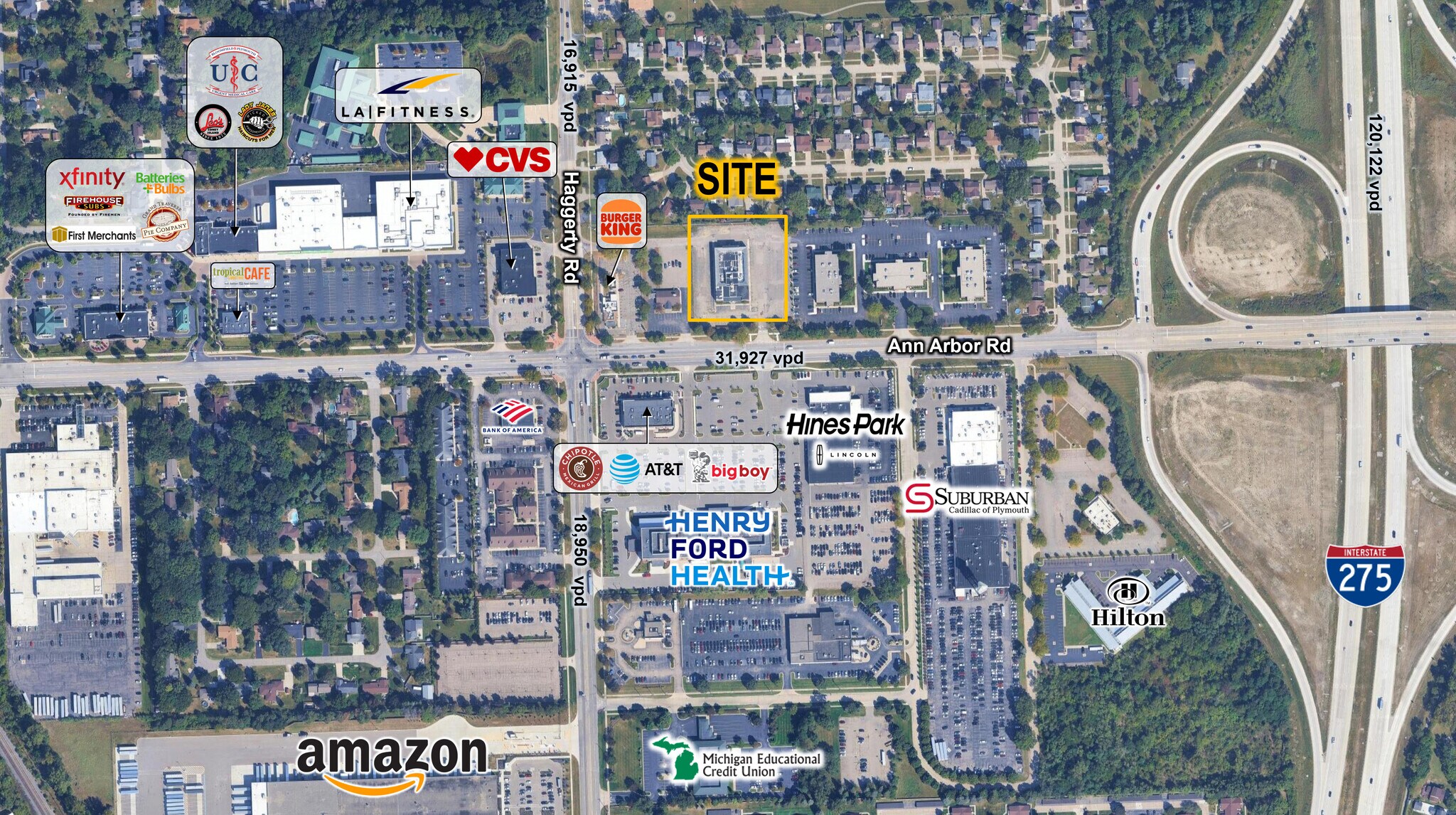 40720 Ann Arbor Rd E, Plymouth, MI à louer Photo principale– Image 1 sur 3